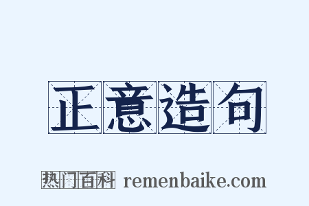 正意造句是什么意思的图片